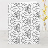 kleur me kaleidoscoop wenskaart kaart (Gele Bloem)