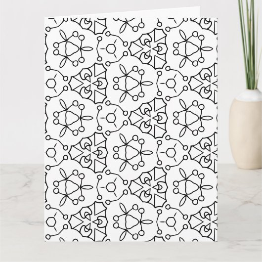 kleur me kaleidoscoop wenskaart kaart (Voorkant)