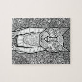 Kleur me kat puzzel (Horizontaal)