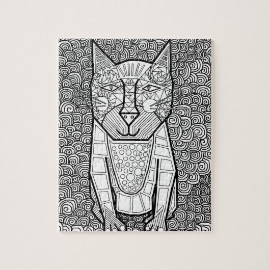 Kleur me kat puzzel (Verticaal)