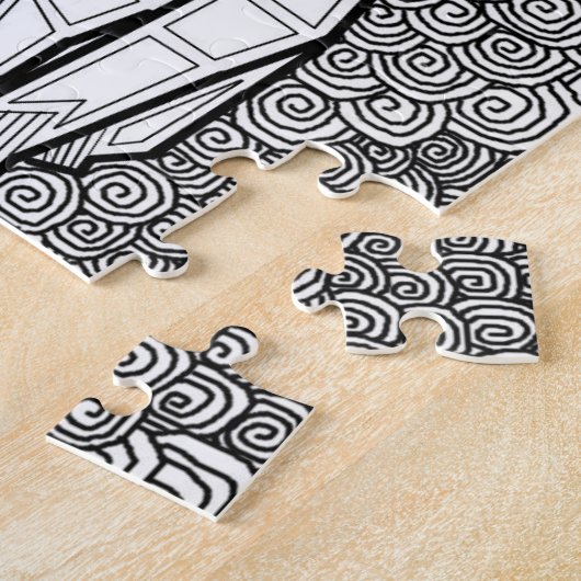 Kleur me kat puzzel legpuzzel (Zijkant)