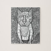 Kleur me kat puzzel legpuzzel (Verticaal)