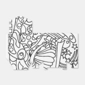 Kleur me Kleurplaten Party Gast Bedankdoosjes (Uitgevouwen)