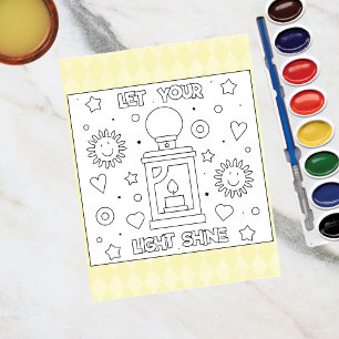 Kleur me laat je licht schijnen ActiviteitenKaar Briefkaart