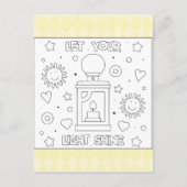 Kleur me laat je licht schijnen | ActiviteitenKaar Briefkaart (Voorkant)