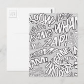 Kleur Me Leuk Retro Strip Pop Art Briefkaart (Voorkant / Achterkant)