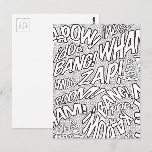 Kleur Me Leuk Retro Strip Pop Art Briefkaart (Voorkant / Achterkant)