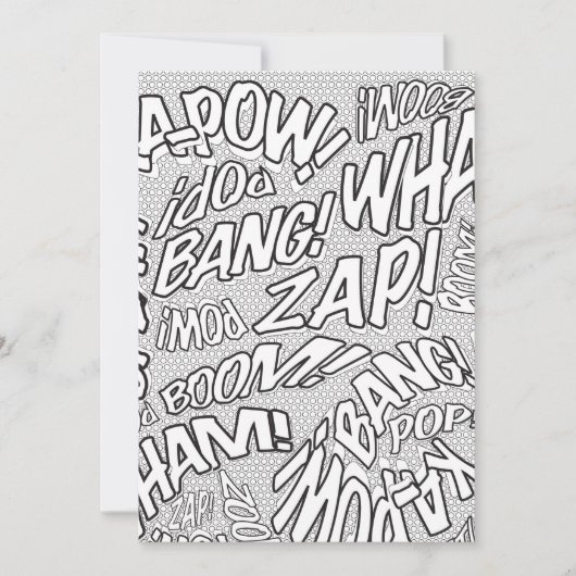 Kleur Me Leuk Retro Strip Pop Art Kaart (Voorkant)