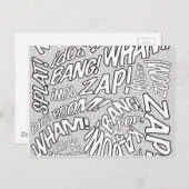 Kleur Me Leuk Retro Stripboek Pop Art Briefkaart (Voorkant / Achterkant)