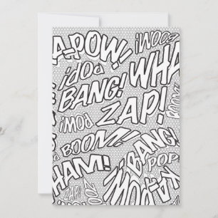 Kleur Me Leuke Retro Stripboek Pop Art Kaart