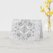 Kleur me, mam's verjaardag libellen en bloemen kaart (Gele Bloem)