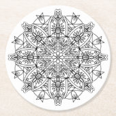 Kleur Me Mandala Flower onderzetter (Voorkant)