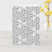 kleur me mod wenskaart kaart (Gele Bloem)