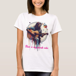 Kleur me muziek t-shirt