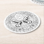 kleur me natuur vlinder onderzetter (Gebogen)