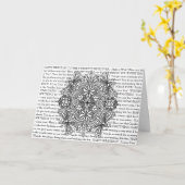 Kleur Me Niece's Verjaardag Dragonflies Mandala Ca Kaart (Gele Bloem)