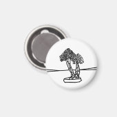 KLEUR ME PALM BONSAI MAGNEET (Voorkant / Achterkant)