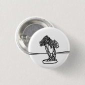 KLEUR ME PALM BONSAI RONDE BUTTON 3,2 CM (Voorkant /achterkant)