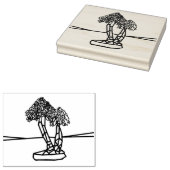 KLEUR ME PALM BONSAI RUBBERSTEMPEL (Gestempeld)