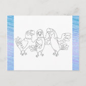 Kleur me papegaaien met vrienden | ActiviteitenKaa Briefkaart (Voorkant)