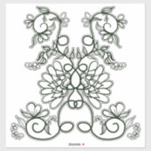 Kleur me Sticker bloemmotief (Vel)