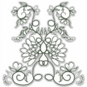 Kleur me Sticker  bloemmotief (Voorkant)