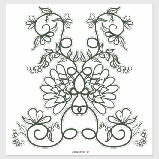 Kleur Me Sticker Mooie Bloemmotief (Vel)