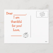 Kleur me Thanksgiving briefkaart (Achterkant)