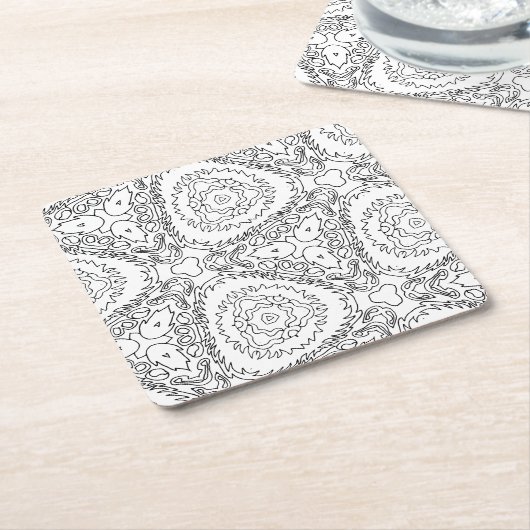 kleur me tulp bouquet onderzetter (Schuin)