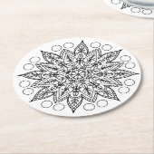 Kleur me tulpen onderzetter (Gebogen)