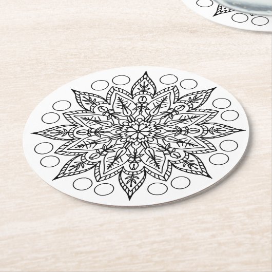 Kleur me tulpen onderzetter (Gebogen)