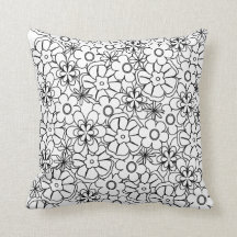 Kleur-me uw thema Funky Hippy Retro Flowers