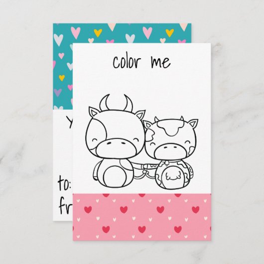 Kleur me Valentijnsdag Aangepast (Voorkant / Achterkant)