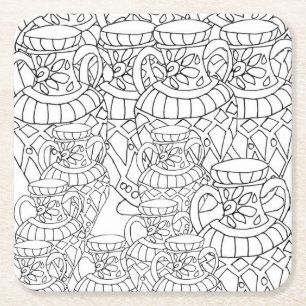 kleur me vases onderzetter