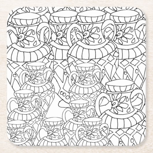 kleur me vases onderzetter (Voorkant)