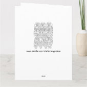 Kleur ME vazen wenskaart Kaart (Achterkant)