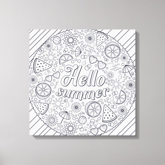 Kleur me - Verpakt Canvas (Gloss) Afdruk (Voorkant)