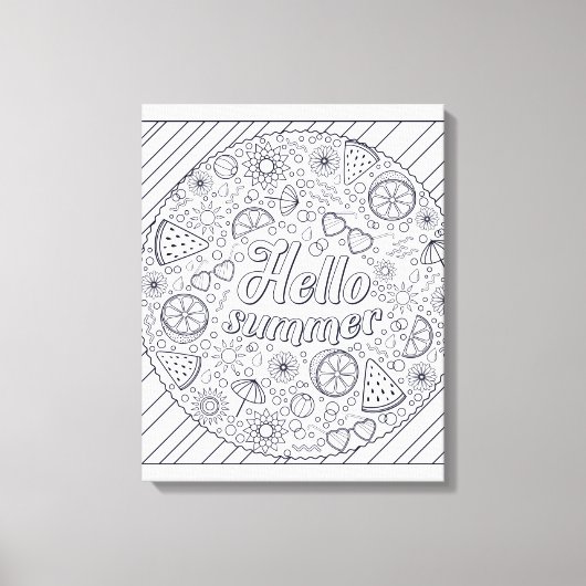 Kleur me - Verpakt Canvas (Gloss) Afdruk (Voorkant)