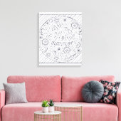Kleur me - Verpakt Canvas (Gloss) Afdruk (Insitu (Woonkamer))