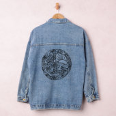 Kleur Me Vrede teken lijn kunst Denim Jacket (Hangar)