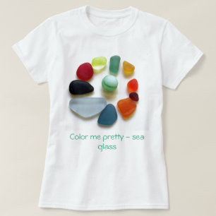 Kleur me  - zee glas t-shirt
