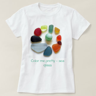 Kleur me  - zee glas t-shirt