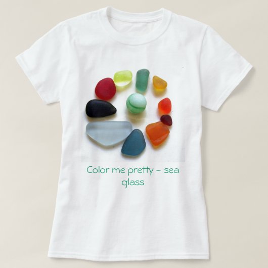 Kleur me  - zee glas t-shirt (Design voorkant)
