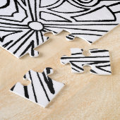 Kleur me zwart-wit drie legpuzzel (Zijkant)