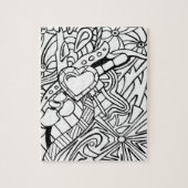 Kleur me zwart-wit drie legpuzzel (Verticaal)