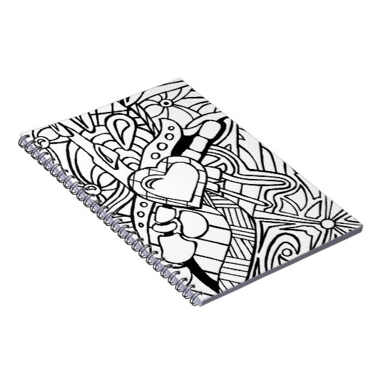 Kleur me zwart-wit drie notitieboek (Rechterzijde)