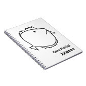 Kleur me. Zwarte en witte vis Notitieboek (Rechterzijde)