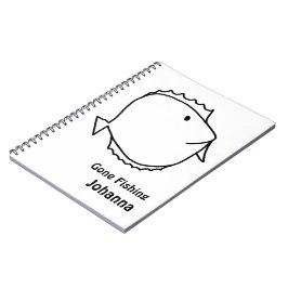 Kleur me. Zwarte en witte vis Notitieboek