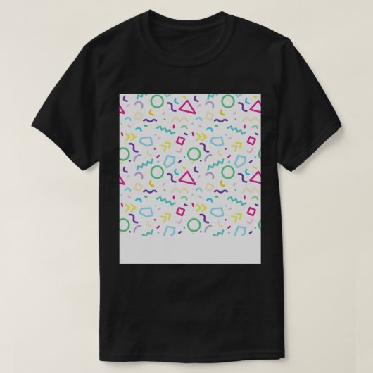 Kleur  Memphis Pattern T-shirt (Design voorkant)