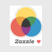 Kleur mengen Circles Custom-Cut Vinyl Sticker (Vel)